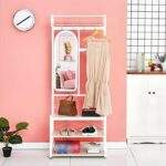 ESTANTE PERCHERO ZAPATERA CON ESPEJO