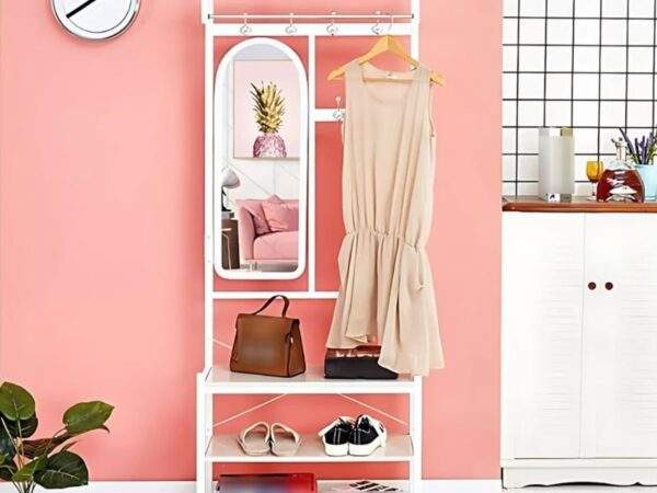 ESTANTE PERCHERO ZAPATERA CON ESPEJO