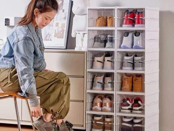 ZAPATERO PLEGABLE ACRÍLICA DE 6 NIVELES