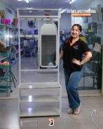 ESTANTE PERCHERO ZAPATERA CON ESPEJO - Imagen 4