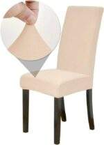 JUEGO DE 6 FUNDAS PARA SILLA ELASTICA COLOR ENTERO - Imagen 4