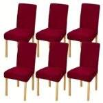JUEGO DE 6 FUNDAS PARA SILLA ELASTICA COLOR ENTERO - Imagen 3