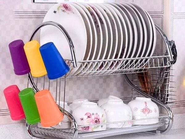 ESCURRIDOR DE PLATOS 2 NIVELES CISNE