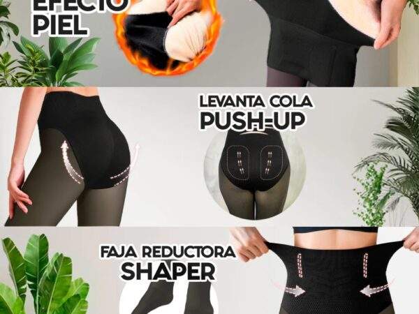 PANTY EFECTO PIEL CON FAJA Y PUSH UP
