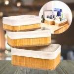 CESTO ORGANIZADOR DE BAMBU X3