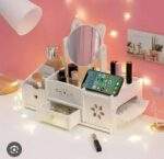 ORGANIZADOR DE MAQUILLAJE GATITO CON PORTA TISUE 💋💄