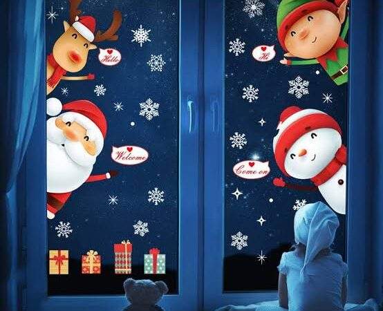 PEGATINA DE VENTANA NAVIDEÑA