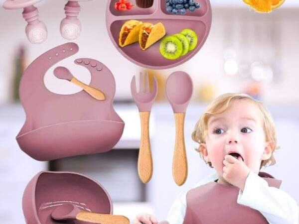 SET BABERO Y PLANTOS DE SILICONA PARA BEBE