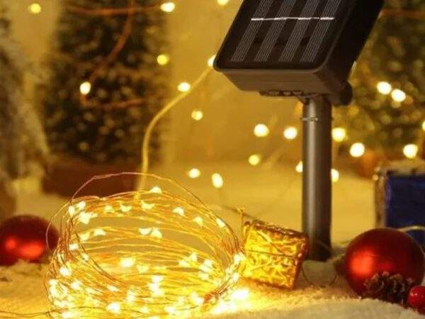 LUZ HADA ALAMBRE CON PANEL SOLAR 10 METROS