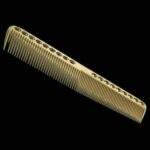 PEINE DORADO DE METAL BARBERIA - Imagen 2