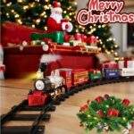 TREN NAVIDEÑO QUE BOTA HUMO AL REDEDOR DEL ARBOL DE NAVIDAD - Imagen 2