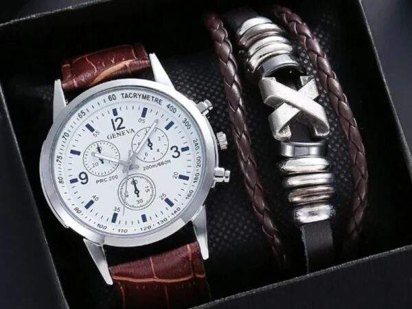 RELOJ + PULSERA CABALLERO