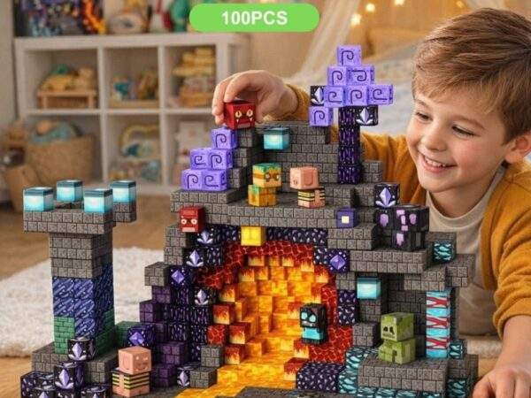 SET MAGNÉTICO TIPO MINICRAFT-100 PIEZAS 