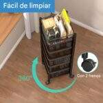 CESTA VERDULERO DE ALMACENAMIENTO DE ACERO DE 5 NIVELES - Imagen 2