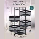 CESTA VERDULERO DE ALMACENAMIENTO DE ACERO DE 5 NIVELES - Imagen 3