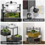 CESTA VERDULERO DE ALMACENAMIENTO DE ACERO DE 5 NIVELES - Imagen 5