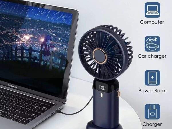 MINI VENTILADOR FLEXIBLE CON PANTALLA DIGITAL