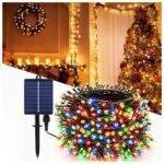 TIRA DE LUCES LED NAVIDEÑAS CON PANEL SOLAR 25 METROS - Imagen 2