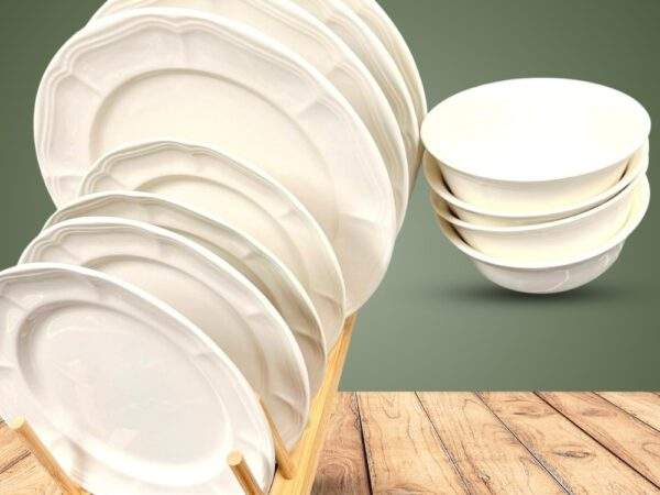 SET DE LOZA ELEGANTE BLANCO