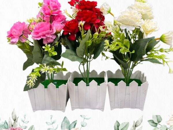 FLORES ARTIFICIALES EN MACETA