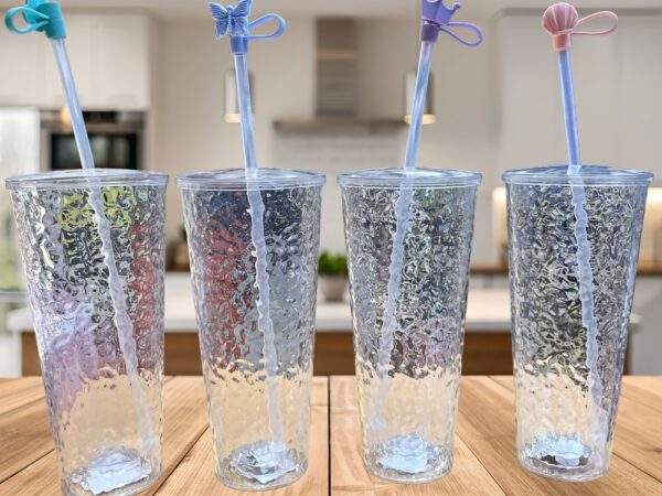 VASO ACRÍLICO TRANSPARENTE CON SORBETE