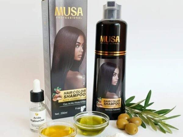 TINTE SHAMPOO CUBRE CANAS MUSSA 200ML