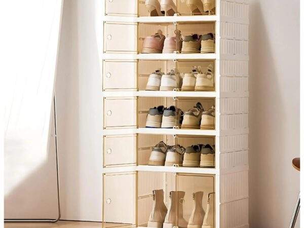 ORGANIZADOR ZAPATERA DE 6 NIVELES PARA 12 PARES PLEGABLE ACRÍLICO