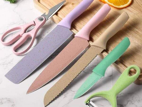 SET DE CUCHILLOS COLOR PASTEL