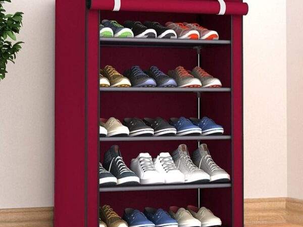 ZAPATERA CON FORRO DE 5 NIVELES