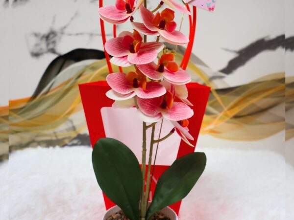 CARTERA DECORATIVA CON ORQUIDIA