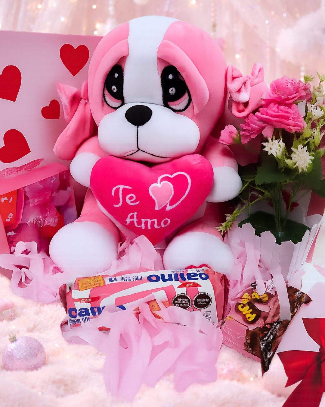 Agregar un título (3) BOX CAJA SORPRESA CON PELUCHE JORDANO GRANDE - Imagen 1