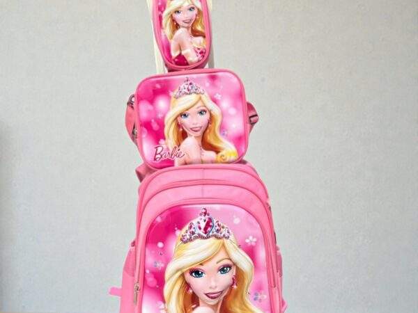 MOCHILA 3D CON LUCES SET 3 PIEZAS OFICIO CON RUEDAS