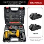 JUEGO DE TALADRO INALAMBRICO DOBLE BATERÍA 21V  - Imagen 2