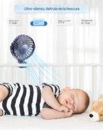 VENTILADOR CON CLIP 5 VELOCIDADES RECARGABLE - Imagen 3