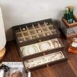 JOYERO ACRILICO ORGANIZADOR CON MADERA  - Imagen 3