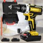 JUEGO DE TALADRO INALAMBRICO DOBLE BATERÍA 21V 