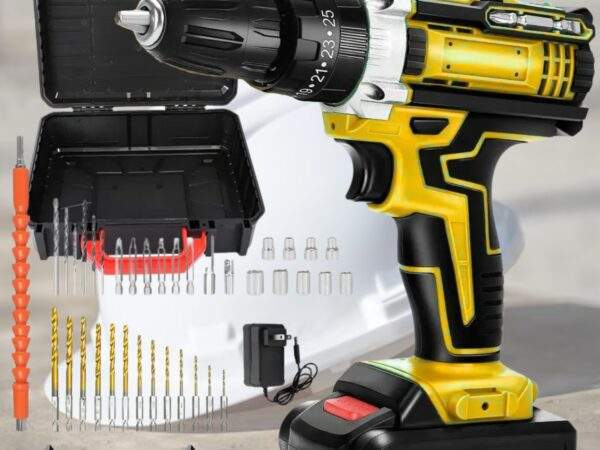 JUEGO DE TALADRO INALAMBRICO DOBLE BATERÍA 21V 