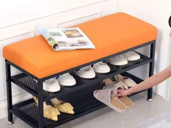 ZAPATERA MODERNA CON ASIENTO TAPIZADO