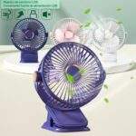 VENTILADOR CON CLIP 5 VELOCIDADES RECARGABLE