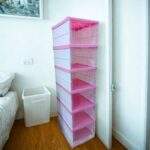 ZAPATERA PLEGABLE ACRÍLICA DE 6 NIVELES ROSA 