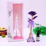 FLORERO DE CON ROSAS DE METAL