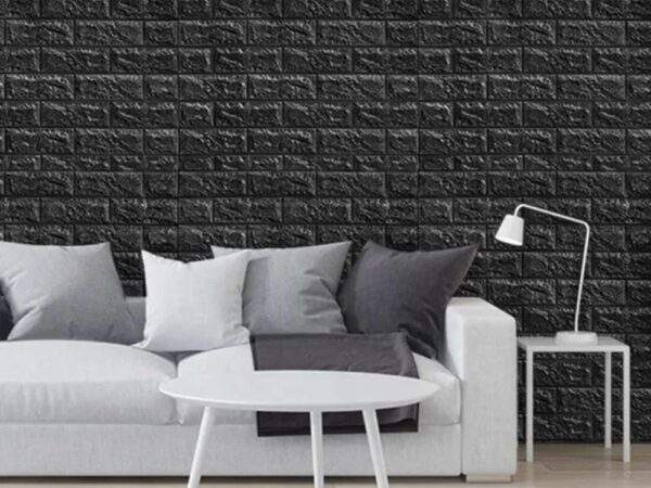 PAPEL TAPIZ NEGRO 3D ADHESIVO