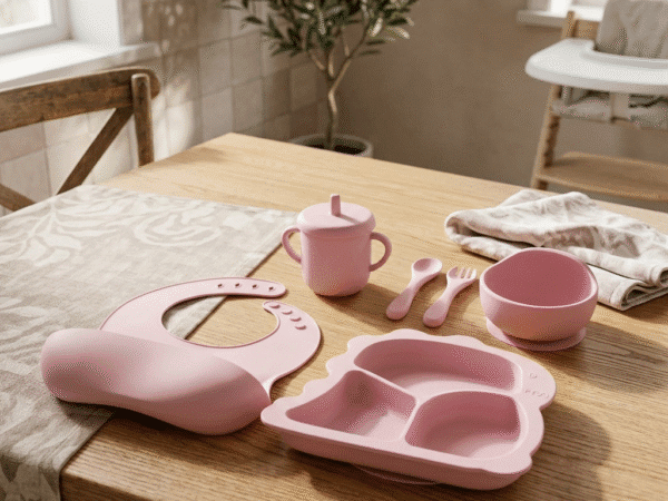 SET BABERO Y PLANTOS DE SILICONA PARA BEBE