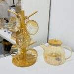 SET DE TETERA CON 6 VASOS Y SOPORTE DE MADERA - Imagen 4