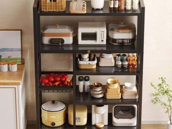 ESTANTE MULTIUSO DE COCINA CON TAPA DE METAL