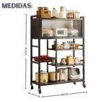 ESTANTE MULTIUSO DE COCINA CON TAPA DE METAL - Imagen 4