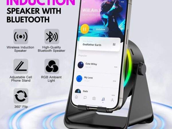 SOPORTE DE CELULAR CON PARLANTE INDUCCION