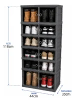 ZAPATERA DOBLE 12 PARES PLOMO - Imagen 3