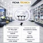 ARO GRANDE DE LUZ RGB 22" PROFESIONAL - Imagen 2
