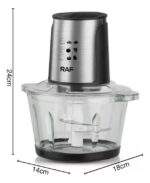 PROCESADOR DE ALIMENTOS CON BASE DE VIDRIO 2L RAF - Imagen 4